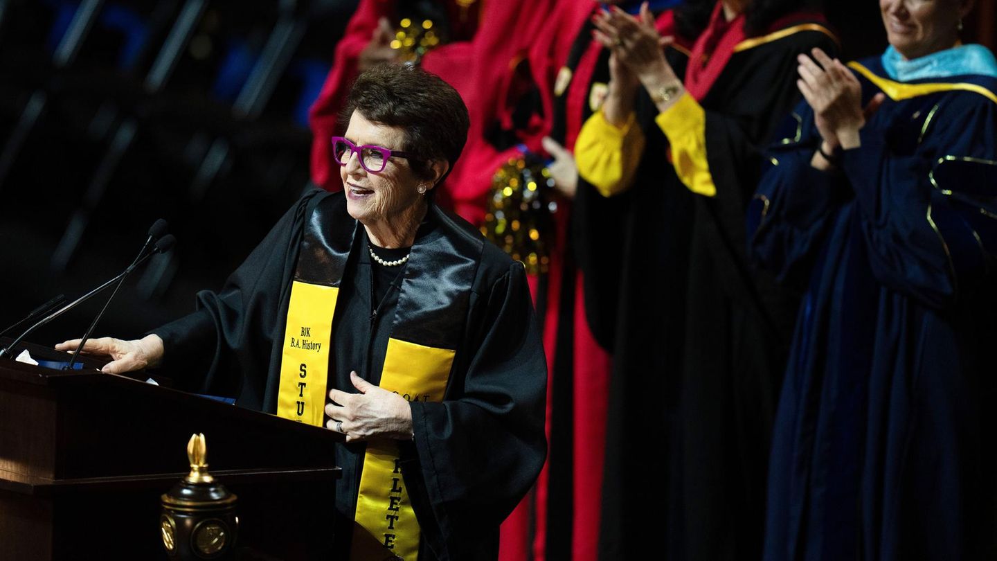Billie Jean King bei der Abschlussfeier