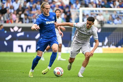 Wechselt vom KSC in die Bundesliga: David Herold. (Archivbild) Foto: Uli Deck/dpa