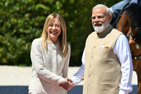 Meloni und Modi in Rom