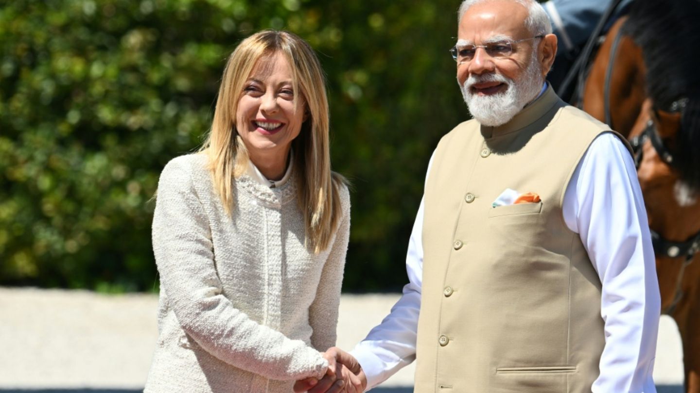Meloni und Modi in Rom
