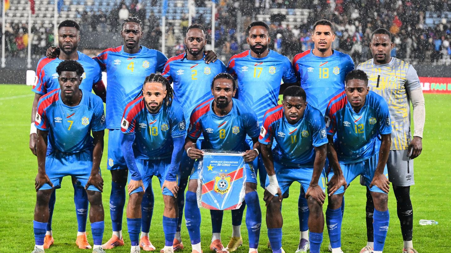 Mannschaftsfoto der Spieler der Demokratischen Republik Kongo