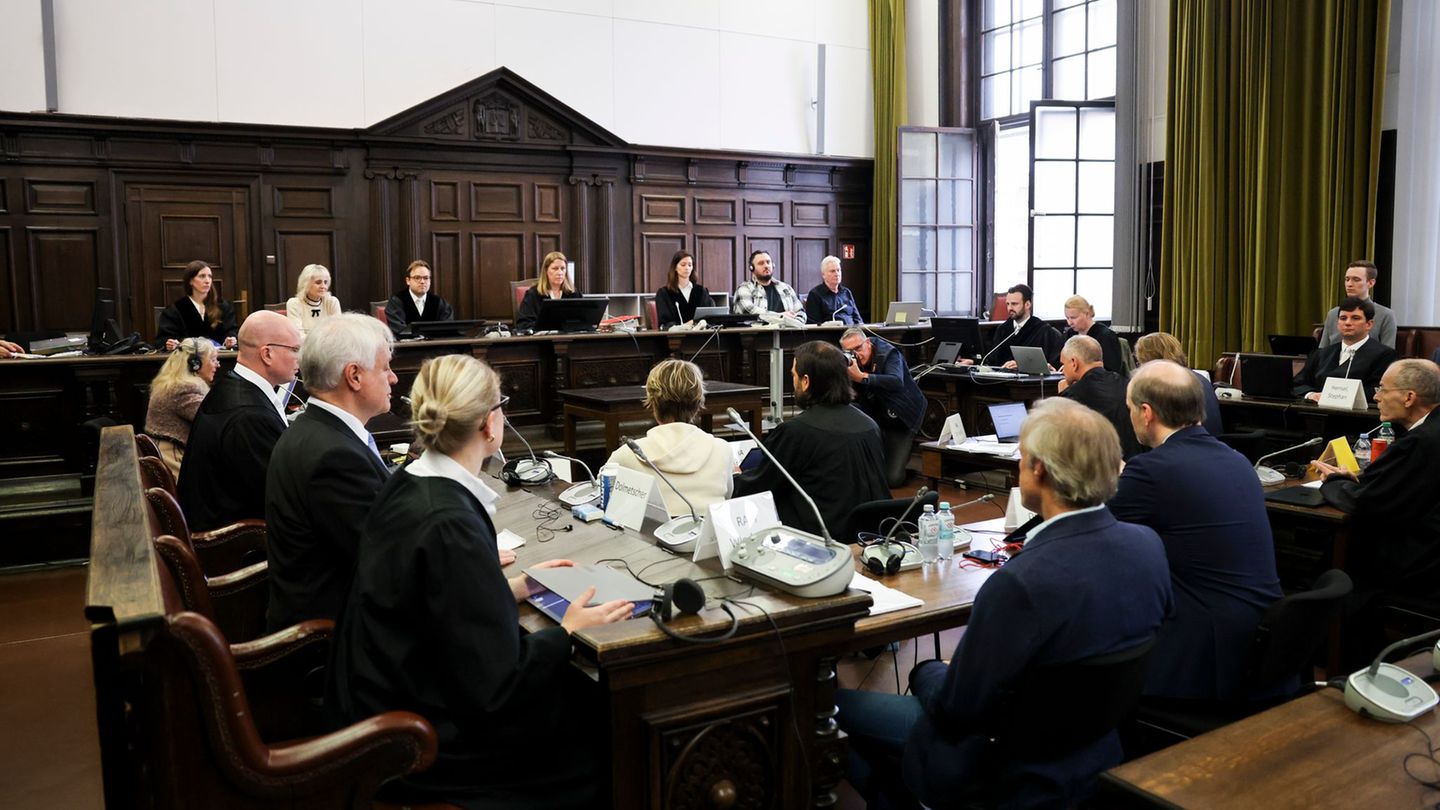 Es ist bereits der 50. Verhandlungstag im Block-Prozess. Foto: Christian Charisius/dpa-Pool/dpa