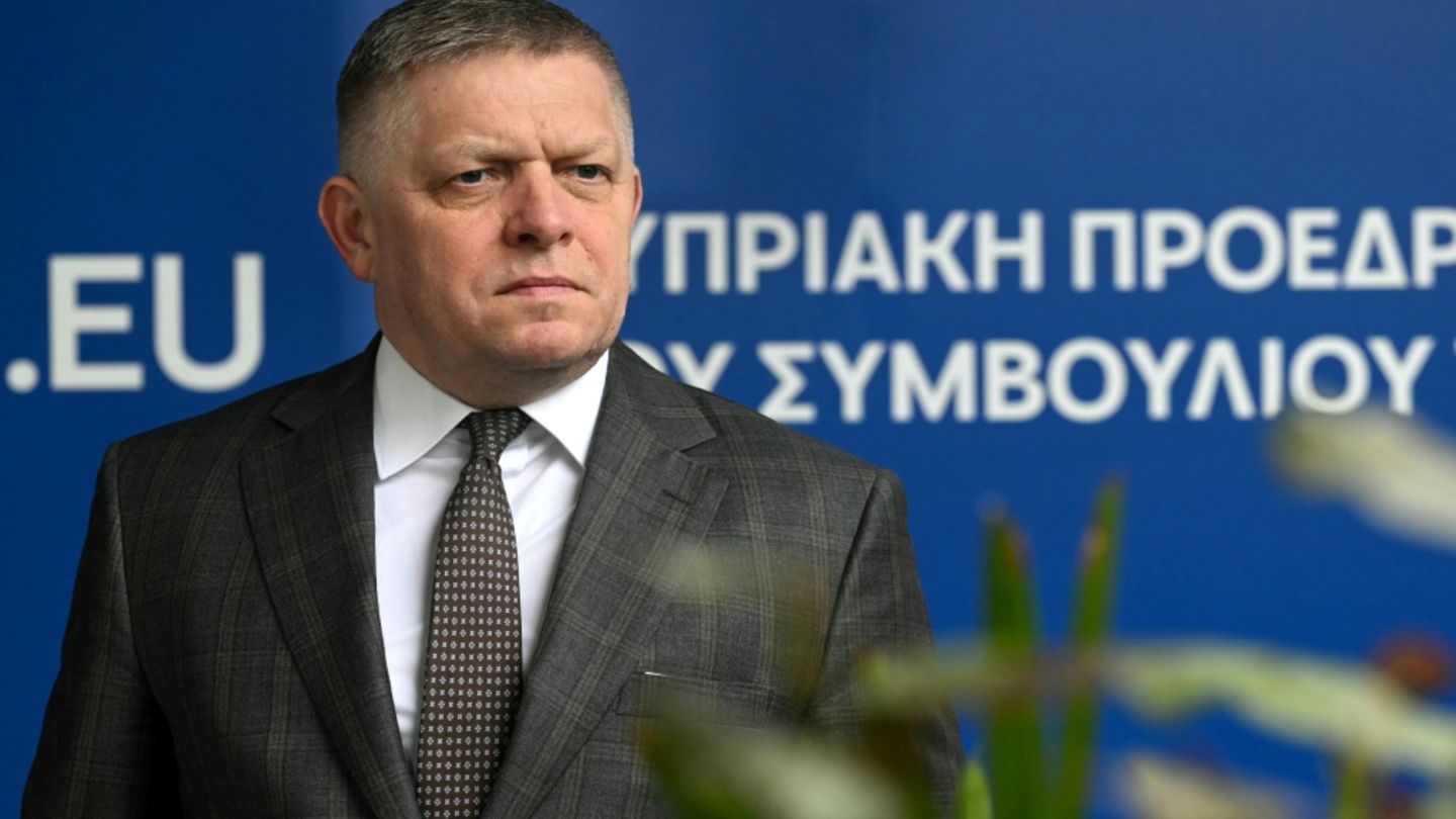 Der slowakische Regierungschef Fico im April in Zypern