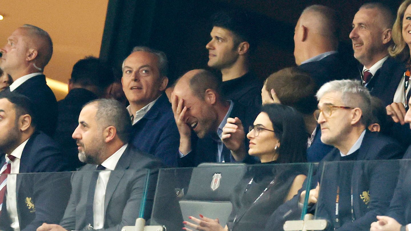 Prinz William beim Spiel Aston Villa gegen den SC Freiburg