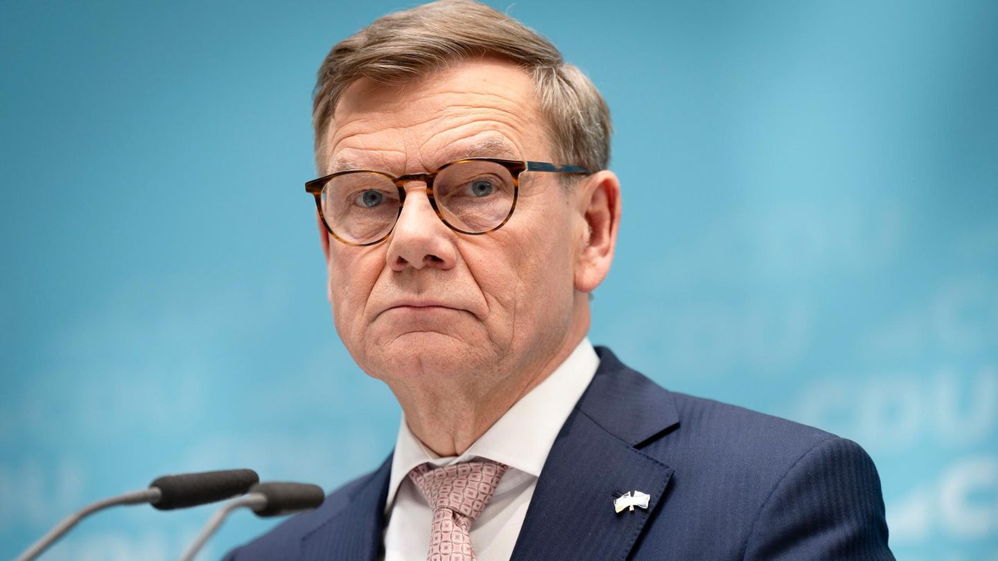 Johann Wadephul bei der Pressekonferenz nach der Bundesvorstandssitzung der CDU im Konrad-Adenauer-Haus