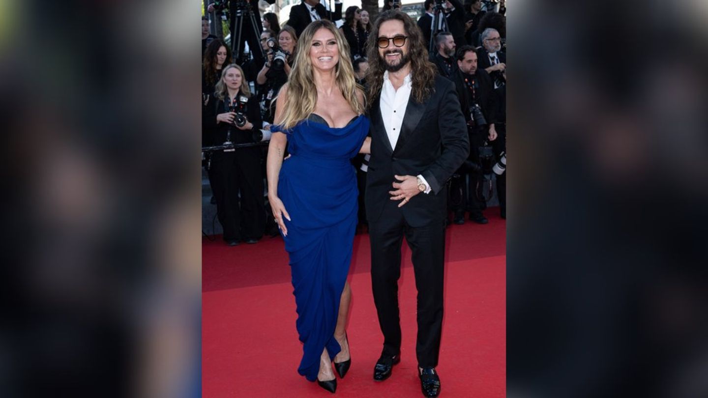 Heidi Klum und Tom Kaulitz strahlen auf dem roten Teppich in Cannes.