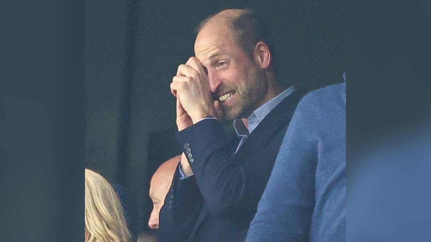 Prinz William wurde auf der Tribüne sichtlich emotional.