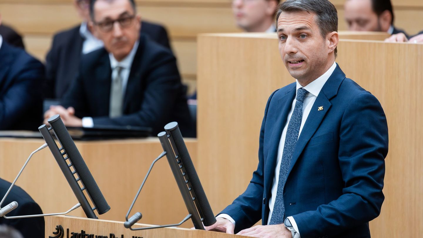 Der neue AfD-Fraktionschef Martin Rothweiler ging in seiner ersten Rede im Landtag den neuen Ministerpräsidenten Cem Özdemir (Gr