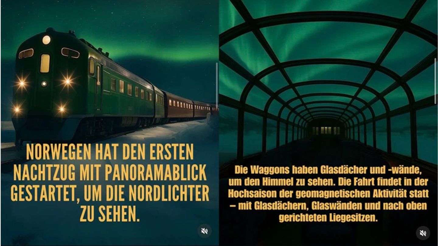 Polarlicht Zug Norwegen Fake