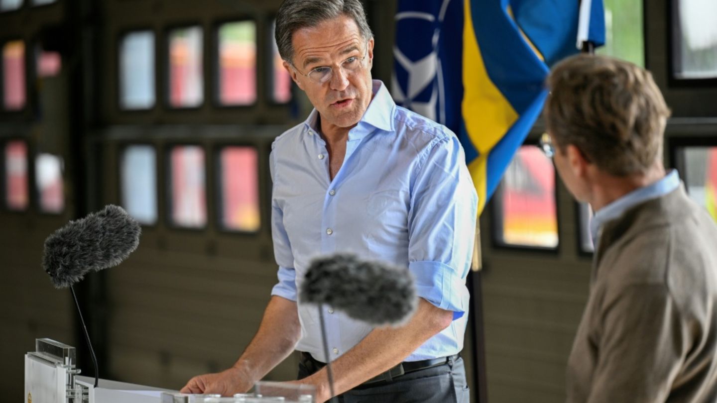 Nato-Generalsekretär Mark Rutte am Donnerstag in Schweden