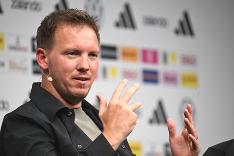 Julian Nagelsmann bei der Kaderpräsentation. Foto: Federico Gambarini/dpa