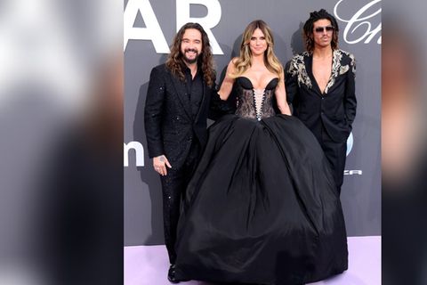 Heidi Klum besuchte mit Sohn Henry (r.) und Ehemann Tom Kaulitz die amfAR Gala in Cannes.