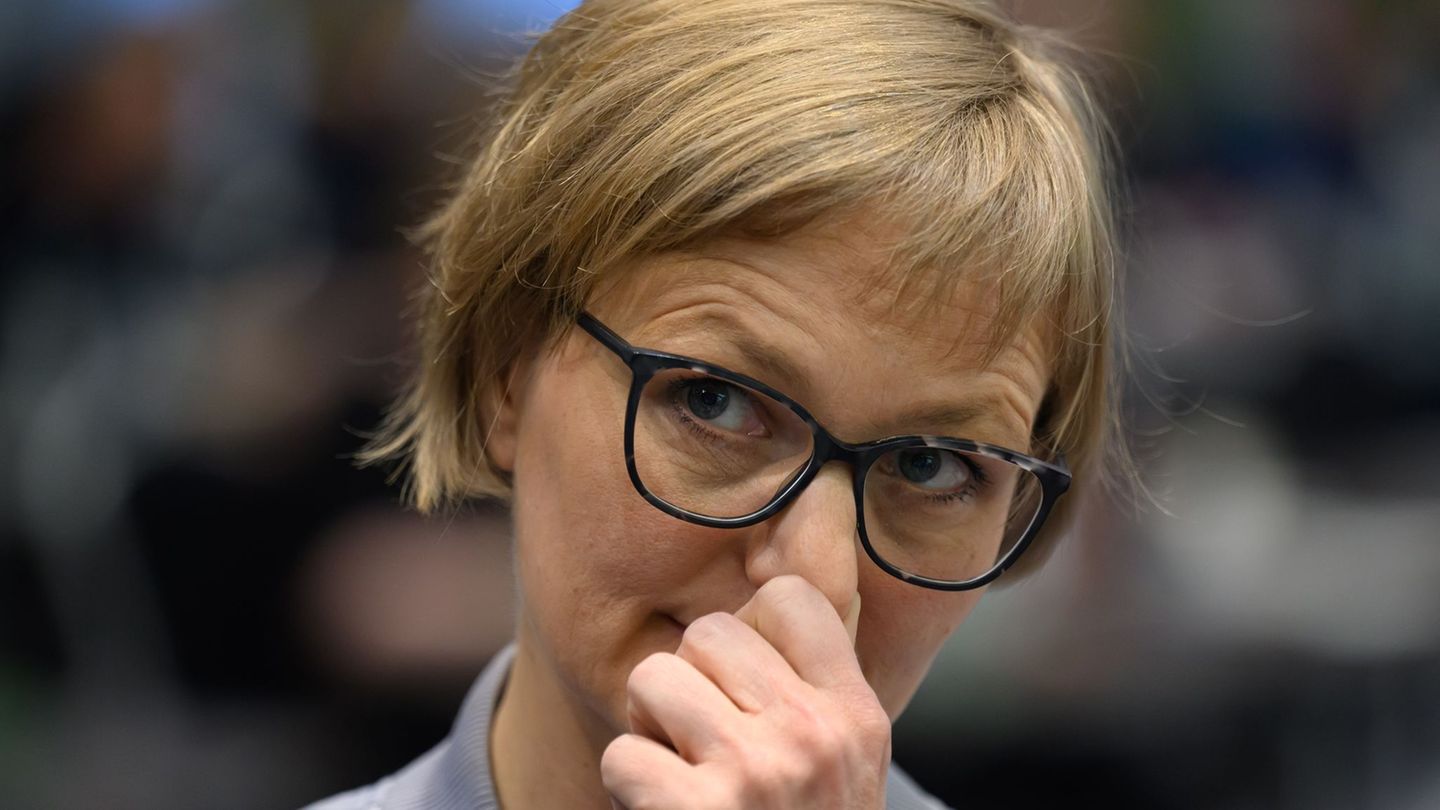 Grünen-Chefin Franziska Brantner kritisiert das Vorgehen in der Debatte über eine Rentenreform. (Archivbild) Foto: Hendrik Schmi