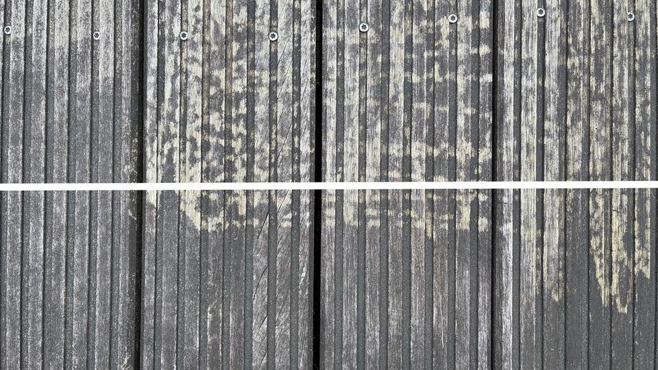 Holzdielen, die gereinigt wurden
