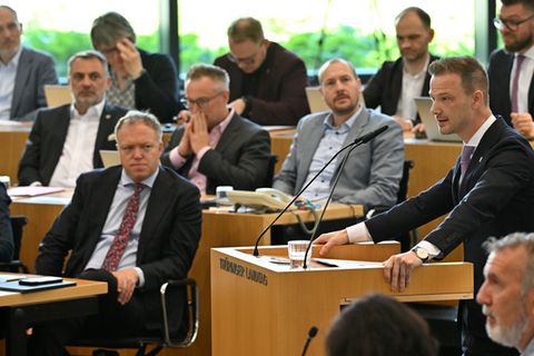 Wie mit den Befunden des Thüringen-Monitors umgehen? Damit beschäftigte sich eine Regierungserklärung im Thüringer Landtag. Foto