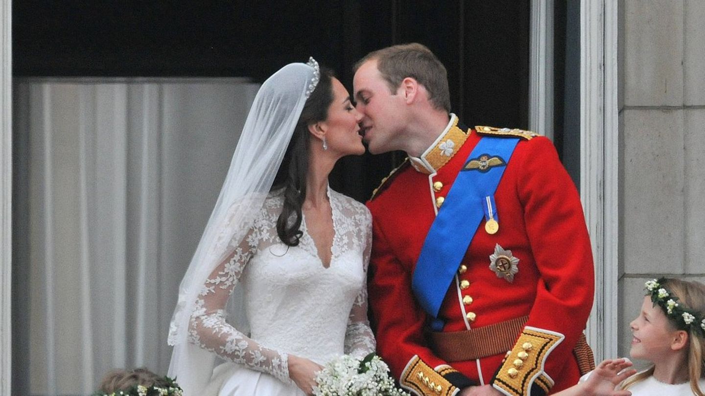 Noch immer glücklich: Prinzessin Kate und Prinz William bei ihrer Hochzeit im Jahr 2011.