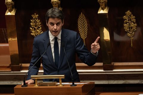 Gabriel Attal will dem französischen Präsidenten Emmanuel Macron in seinem Amt nachfolgen. (Archivbild) Foto: Aurelien Morissard