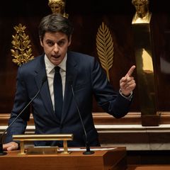 Gabriel Attal will dem französischen Präsidenten Emmanuel Macron in seinem Amt nachfolgen. (Archivbild) Foto: Aurelien Morissard