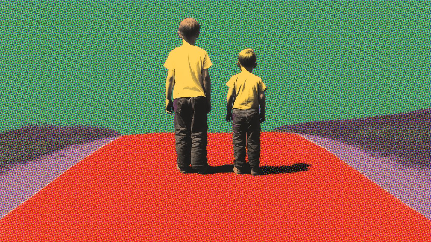 Portugal: Eine Montage die zwei ausgesetzte Kinder auf der Straße zeigt