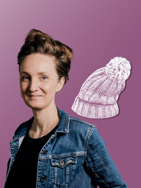 Vorfreude auf Sommer: Helen Bömelburg mit einer weißen Strickmütze