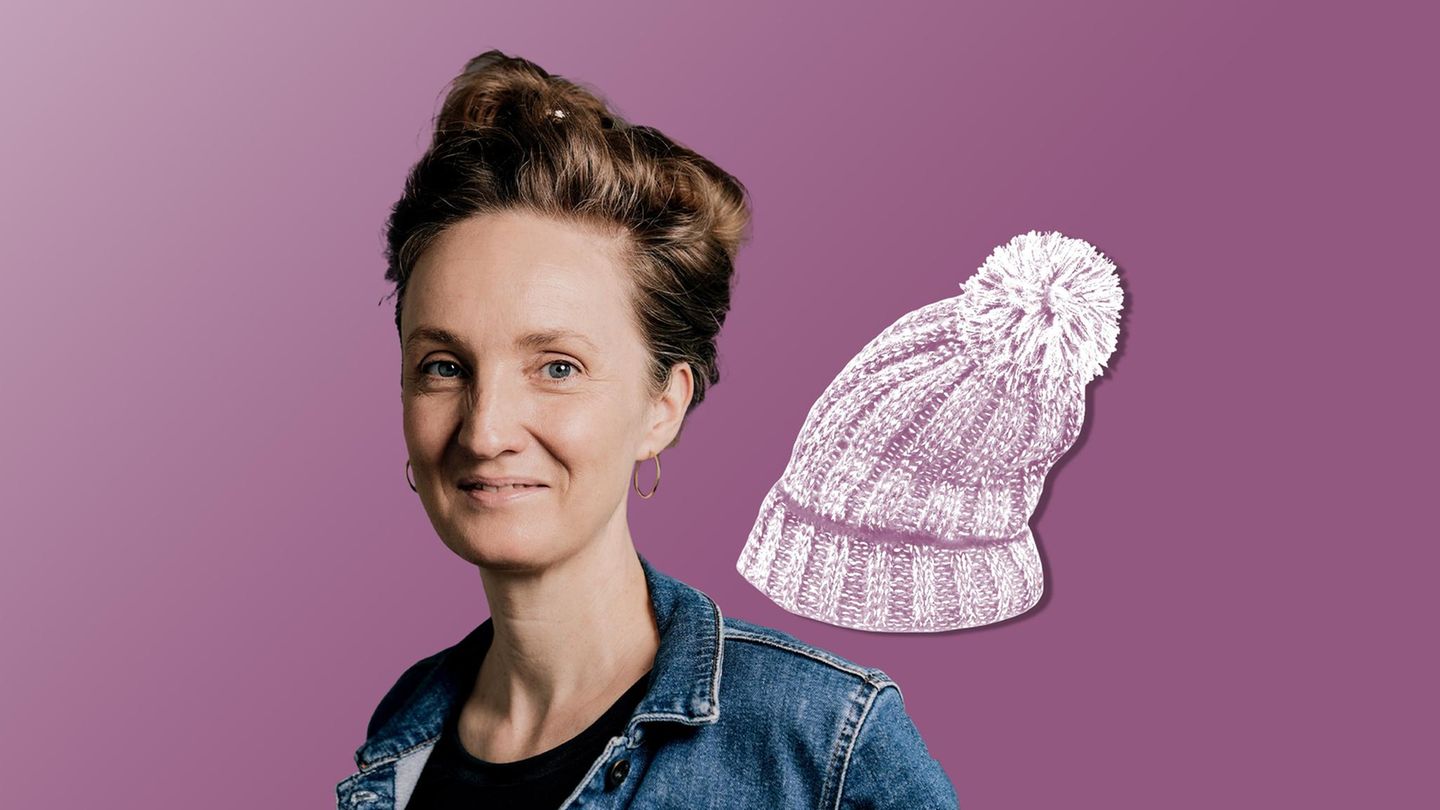 Vorfreude auf Sommer: Helen Bömelburg mit einer weißen Strickmütze