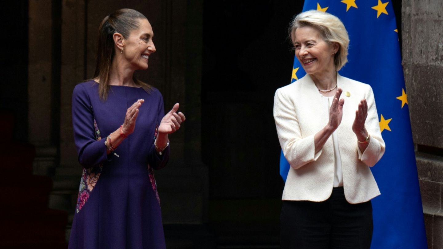 Claudia Sheinbaum (links) und Ursula von der Leyen