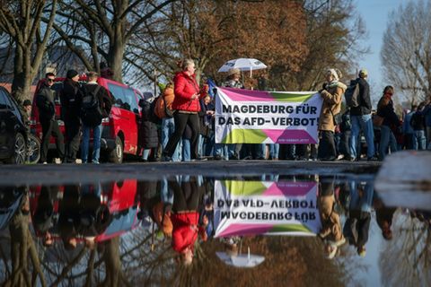 Demo gegen AfD in Magdeburg