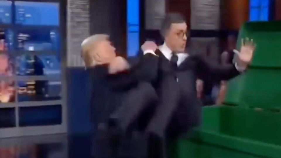 Bizarres KI-Video sorgt für Aufsehen: Trump entsorgt Talkmaster im Müll