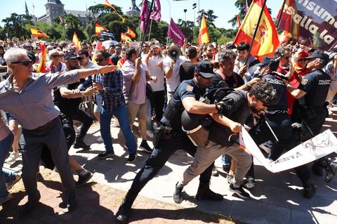 Proteste gegen Pedro Sánchez