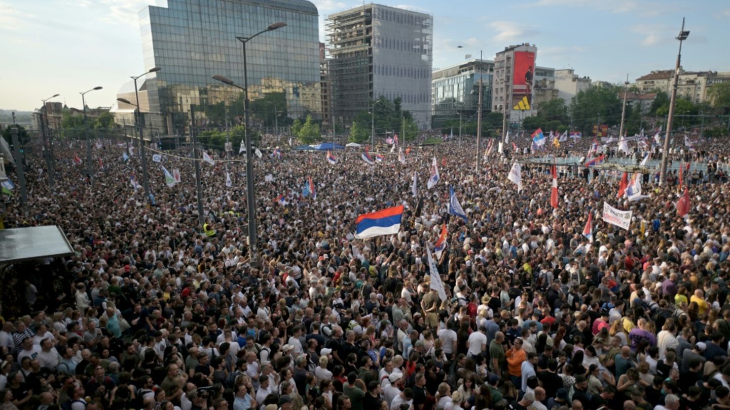 Demonstration in Belgrad
