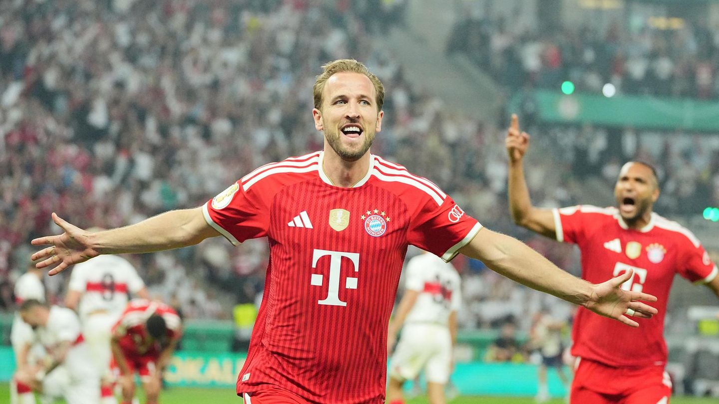 Münchner gewinnen DFB-Pokal: Kane nicht zu stoppen: FC Bayern macht gegen VfB erstes Double seit 2020 perfekt