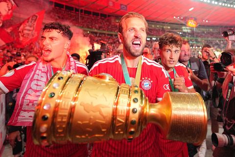 Der FC Bayern will den Weg mit Harry Kane fortsetzen. Foto: Michael Kappeler/dpa