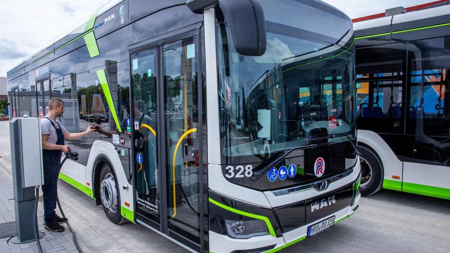 Nicht alle Busbetriebe sind durch die hohen Dieselpreise stark belastet. Die Rostocker Straßenbahn AG setzt etwa bereits E-Busse