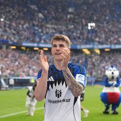 Hatte maßgeblichen Anteil am Klassenerhalt des HSV: Luka Vuskovic. (Archivbild) Foto: Marcus Brandt/dpa