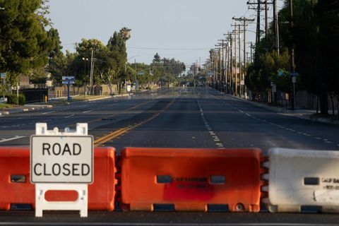 Straßensperrung in Garden Grove wegen Evakuierung