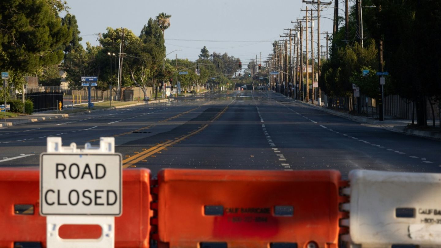 Straßensperrung in Garden Grove wegen Evakuierung
