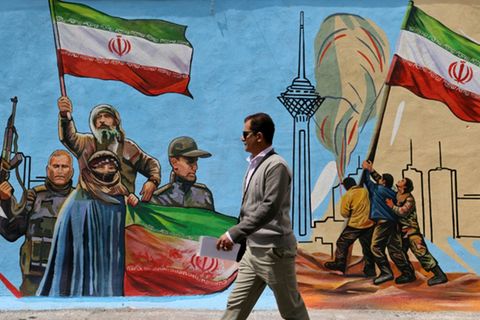 Pro-iranisches Wandbild in Teheran