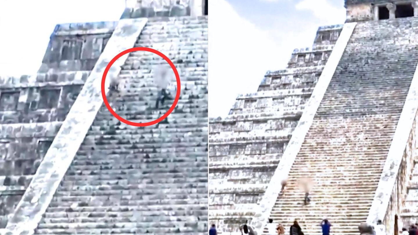 Chichén Itzá: Eklat in Mexiko: Touristen besteigen 1000 Jahre alte Maya-Pyramide