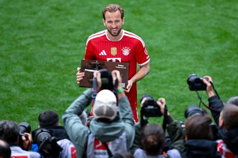 Auch der beste Torjäger Europas: Bayerns Harry Kane. (Archivbild) Foto: Sven Hoppe/dpa