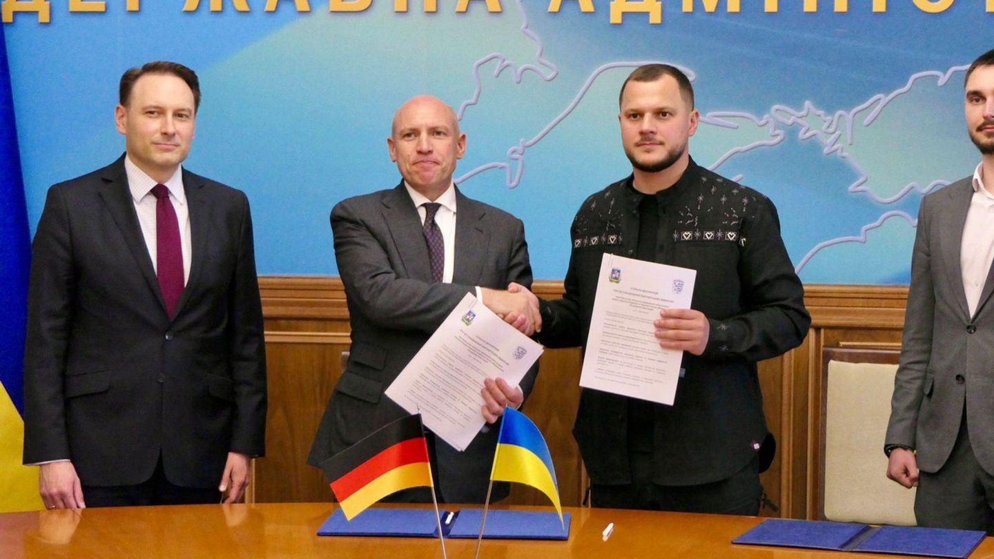 Mit der neuen Partnerschaft setzt Hessen ein Zeichen für die Ukraine. Foto: Barbara Kleeblatt/Hessische Staatskanzlei/dpa