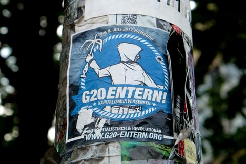 Aufkleber in Hamburg 2017