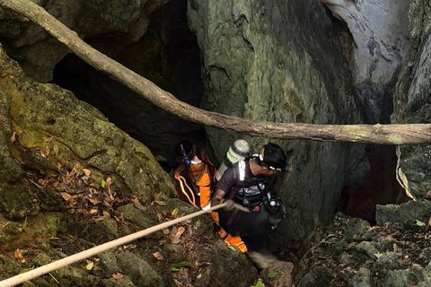 Die Suche in der gefluteten Höhle war extrem schwierig. Foto: Uncredited/Metta Tham Rescue Kalasin/AP/dpa