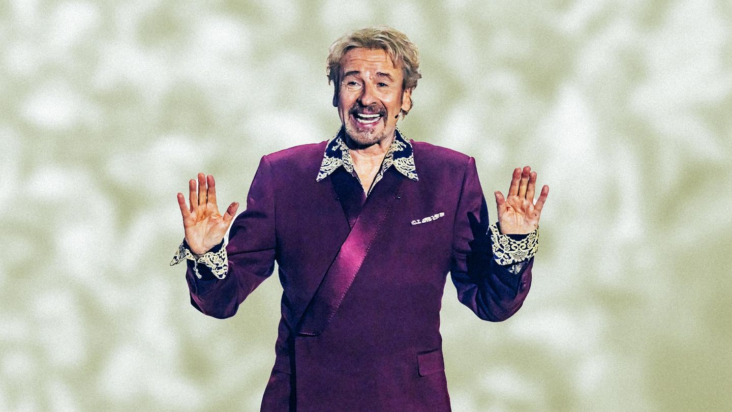 Montage: Thomas Gottschalk vor einer Menschenmenge