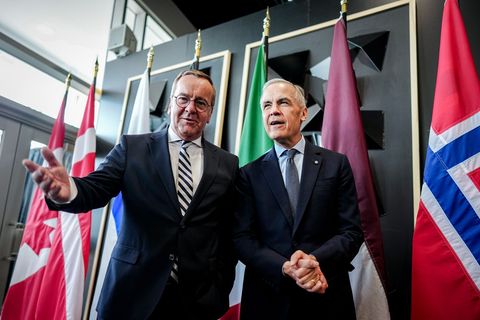 Pistorius hat unter anderem den kanadischen Premierminister Mark Carney getroffen. Foto: Kay Nietfeld/dpa