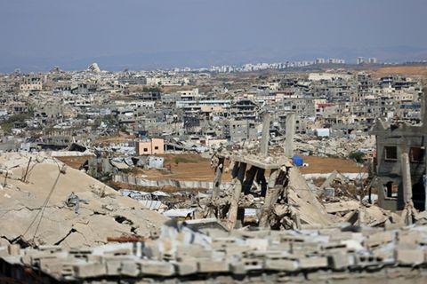 Zerstörte Gebäude im Gazastreifen