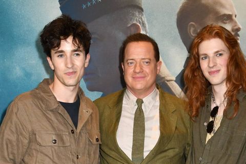 Bei einer Premiere in New York City: Holden, Brendan und Leland Fraser (v.l.n.r.).