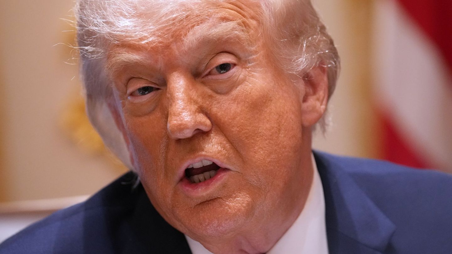 Trump spricht über den aktuellen Stand der Verhandlungen zum Iran-Krieg. Foto: Jacquelyn Martin/AP/dpa