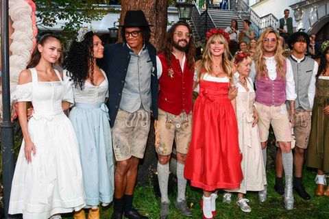 Heidi Klum mit der erweiterten Familie im vergangenen Jahr in München.