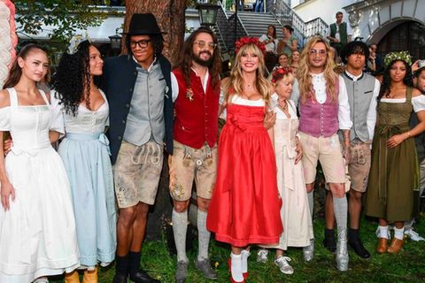 Heidi Klum mit der erweiterten Familie im vergangenen Jahr in München.