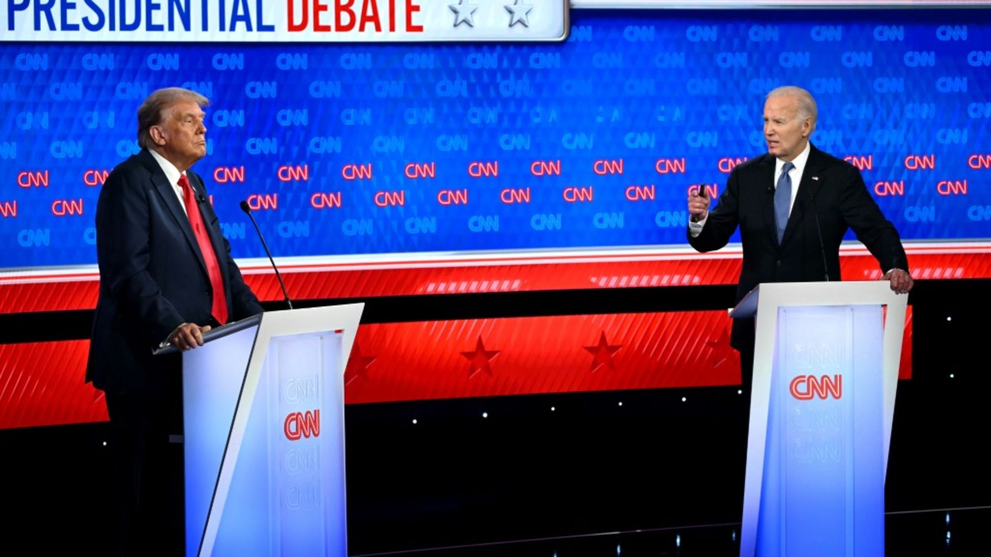 Joe Biden und Donald Trump 2024 bei TV-Debatte